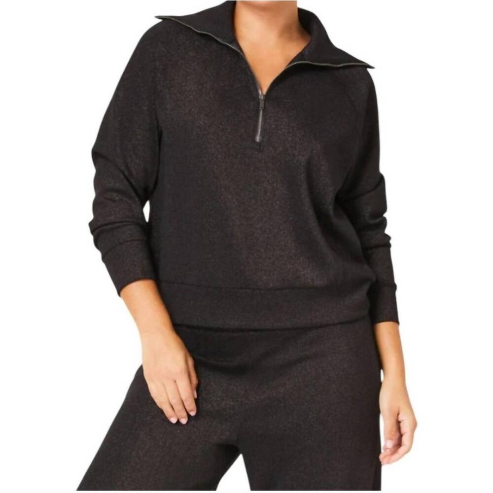 NWT Spanx Airessential Shine Half Zip Pullover Size Small